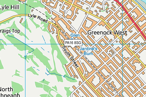PA16 8SG map - OS VectorMap District (Ordnance Survey)