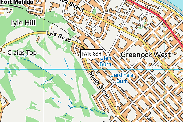 PA16 8SH map - OS VectorMap District (Ordnance Survey)
