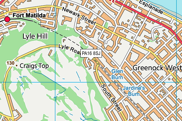 PA16 8SJ map - OS VectorMap District (Ordnance Survey)