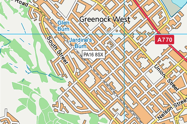 PA16 8SX map - OS VectorMap District (Ordnance Survey)