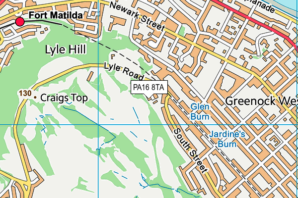 PA16 8TA map - OS VectorMap District (Ordnance Survey)