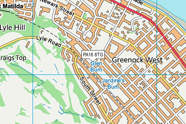 PA16 8TG map - OS VectorMap District (Ordnance Survey)