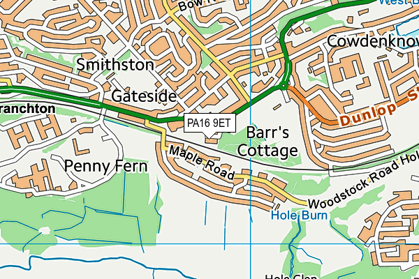 PA16 9ET map - OS VectorMap District (Ordnance Survey)