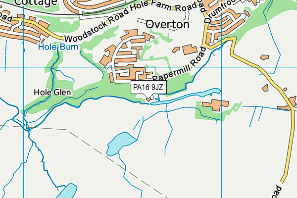 PA16 9JZ map - OS VectorMap District (Ordnance Survey)