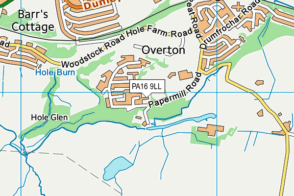 PA16 9LL map - OS VectorMap District (Ordnance Survey)