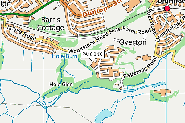 PA16 9NX map - OS VectorMap District (Ordnance Survey)