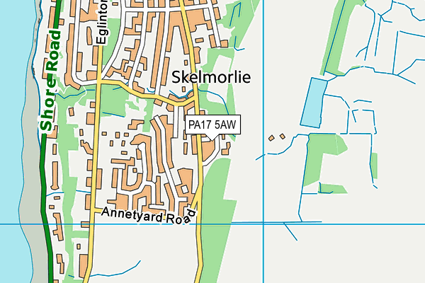 PA17 5AW map - OS VectorMap District (Ordnance Survey)