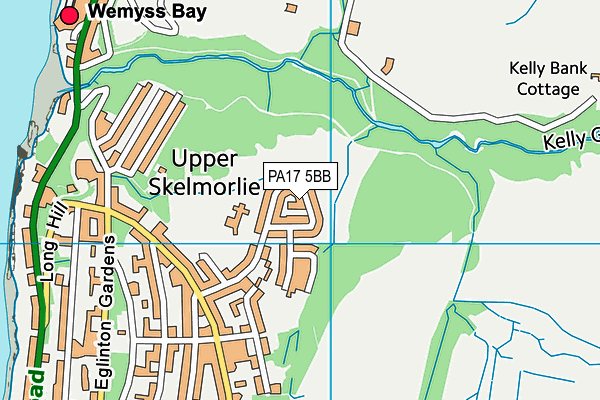 PA17 5BB map - OS VectorMap District (Ordnance Survey)