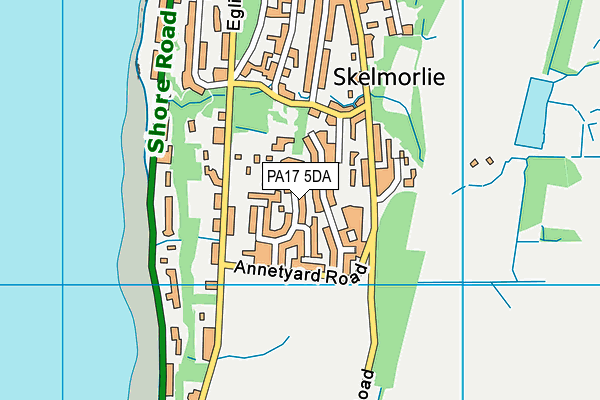 PA17 5DA map - OS VectorMap District (Ordnance Survey)
