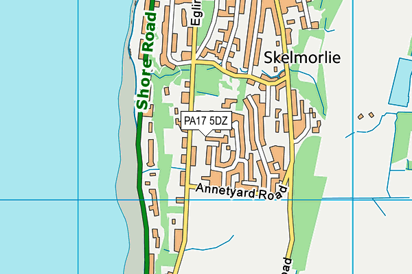 PA17 5DZ map - OS VectorMap District (Ordnance Survey)