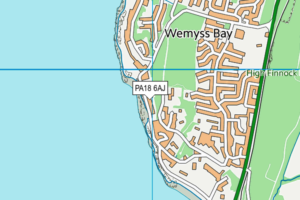PA18 6AJ map - OS VectorMap District (Ordnance Survey)