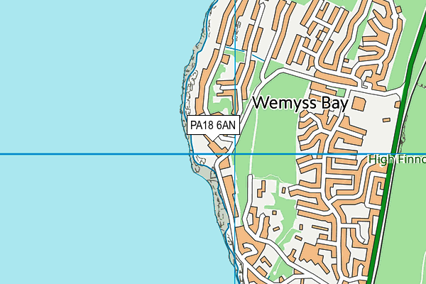 PA18 6AN map - OS VectorMap District (Ordnance Survey)
