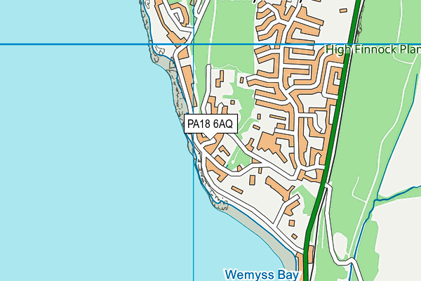 PA18 6AQ map - OS VectorMap District (Ordnance Survey)