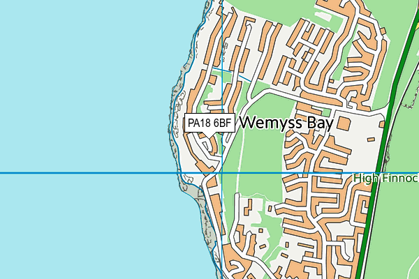 PA18 6BF map - OS VectorMap District (Ordnance Survey)