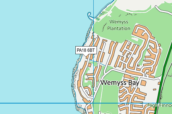 PA18 6BT map - OS VectorMap District (Ordnance Survey)