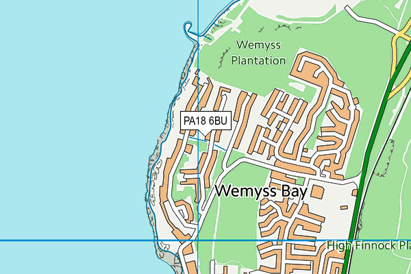 PA18 6BU map - OS VectorMap District (Ordnance Survey)