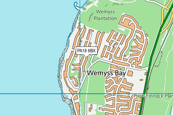 PA18 6BX map - OS VectorMap District (Ordnance Survey)