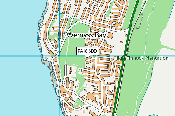 PA18 6DD map - OS VectorMap District (Ordnance Survey)