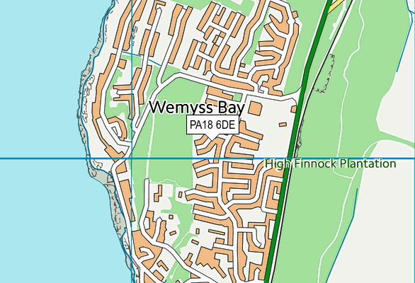 PA18 6DE map - OS VectorMap District (Ordnance Survey)