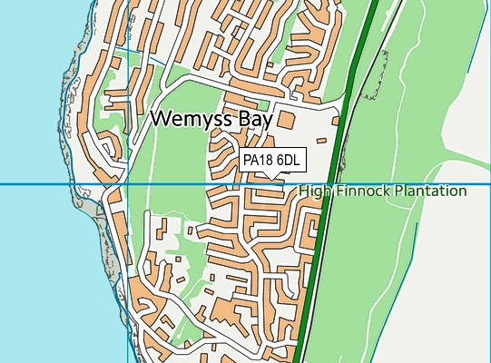 PA18 6DL map - OS VectorMap District (Ordnance Survey)