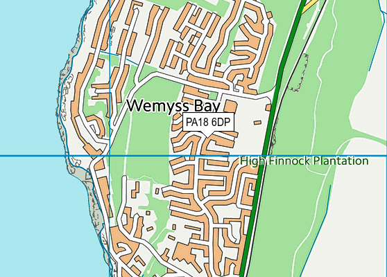 PA18 6DP map - OS VectorMap District (Ordnance Survey)
