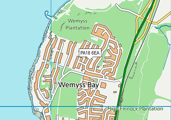 PA18 6EA map - OS VectorMap District (Ordnance Survey)
