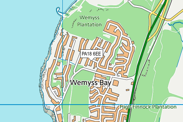 PA18 6EE map - OS VectorMap District (Ordnance Survey)