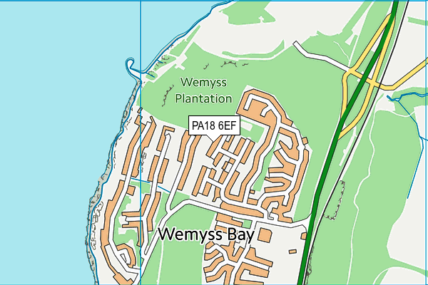 PA18 6EF map - OS VectorMap District (Ordnance Survey)