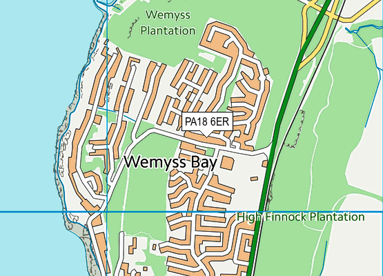 PA18 6ER map - OS VectorMap District (Ordnance Survey)