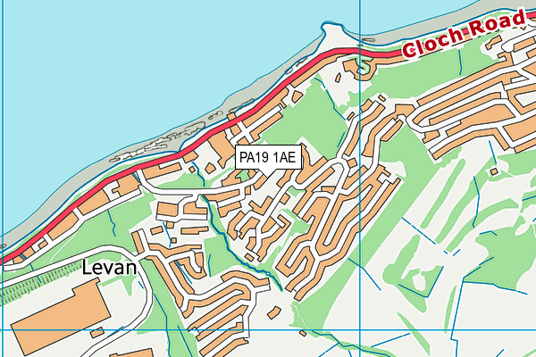 PA19 1AE map - OS VectorMap District (Ordnance Survey)