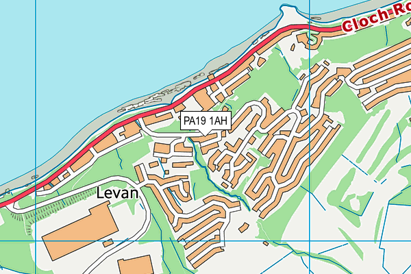 PA19 1AH map - OS VectorMap District (Ordnance Survey)