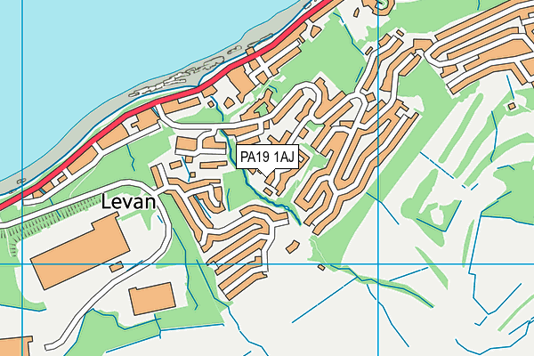 PA19 1AJ map - OS VectorMap District (Ordnance Survey)