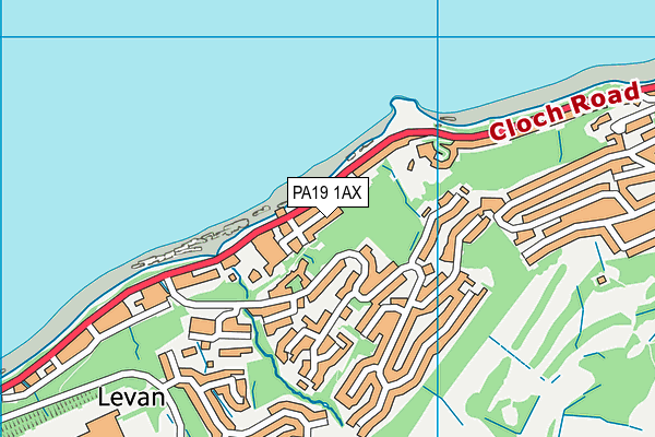 PA19 1AX map - OS VectorMap District (Ordnance Survey)