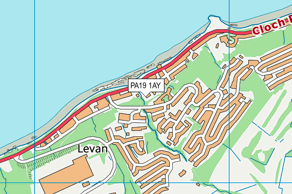 PA19 1AY map - OS VectorMap District (Ordnance Survey)