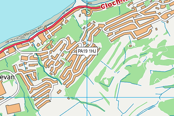 PA19 1HJ map - OS VectorMap District (Ordnance Survey)