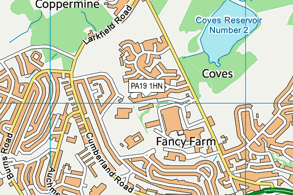PA19 1HN map - OS VectorMap District (Ordnance Survey)