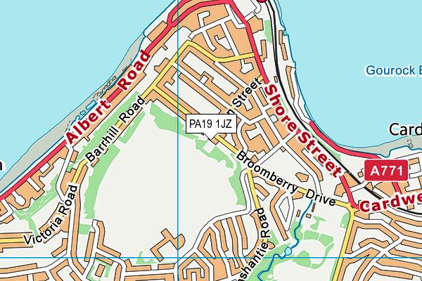 PA19 1JZ map - OS VectorMap District (Ordnance Survey)