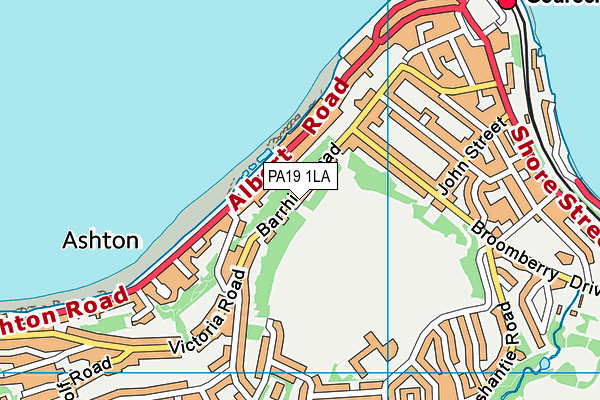 PA19 1LA map - OS VectorMap District (Ordnance Survey)