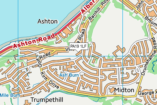 PA19 1LF map - OS VectorMap District (Ordnance Survey)