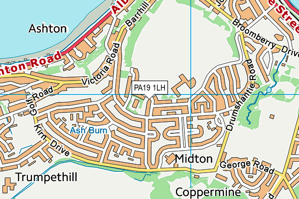 PA19 1LH map - OS VectorMap District (Ordnance Survey)