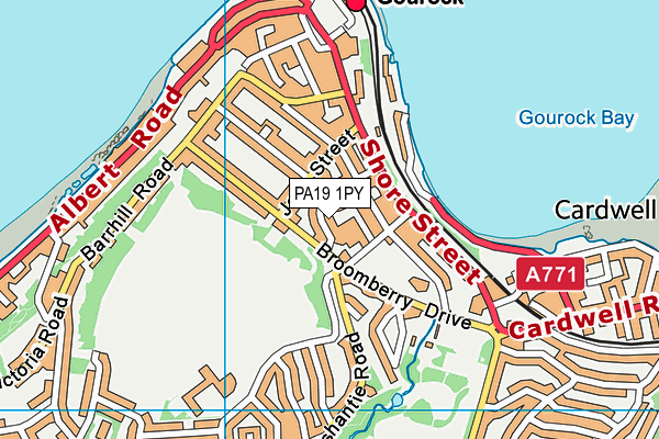 PA19 1PY map - OS VectorMap District (Ordnance Survey)