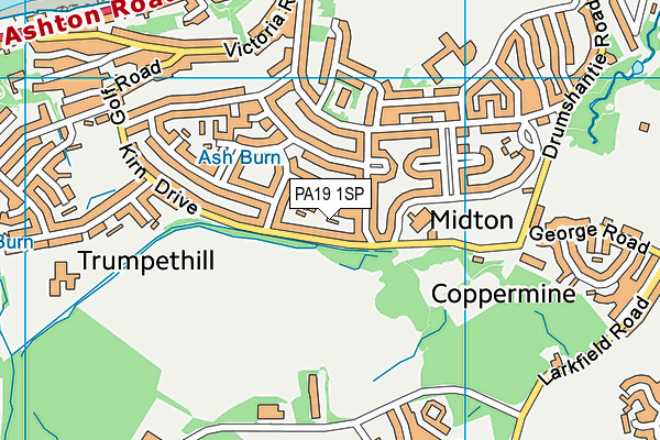 PA19 1SP map - OS VectorMap District (Ordnance Survey)