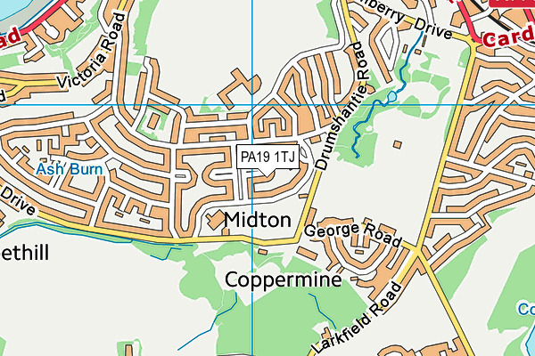 PA19 1TJ map - OS VectorMap District (Ordnance Survey)