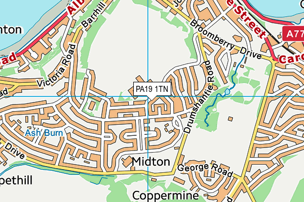 PA19 1TN map - OS VectorMap District (Ordnance Survey)