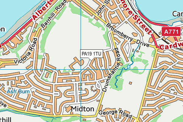 PA19 1TU map - OS VectorMap District (Ordnance Survey)
