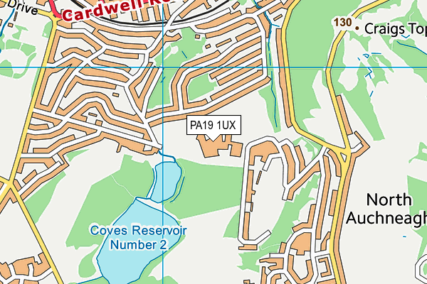 PA19 1UX map - OS VectorMap District (Ordnance Survey)