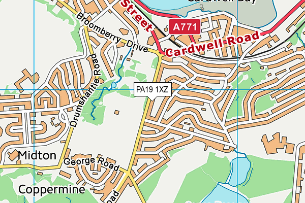 PA19 1XZ map - OS VectorMap District (Ordnance Survey)