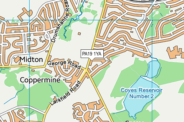 PA19 1YA map - OS VectorMap District (Ordnance Survey)