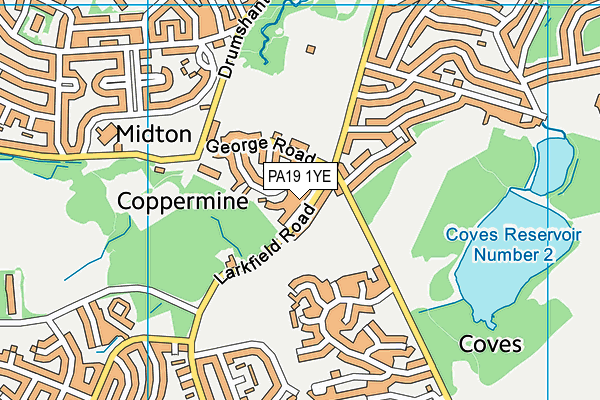 PA19 1YE map - OS VectorMap District (Ordnance Survey)