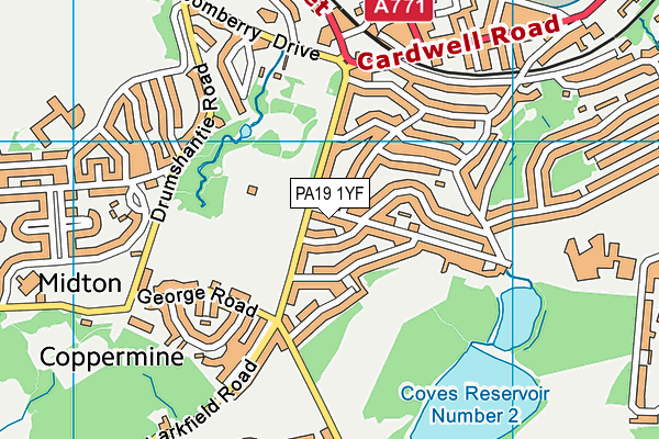 PA19 1YF map - OS VectorMap District (Ordnance Survey)